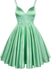 Admirable Lace Court Dresses for Sweet 16 Lace Up Sleeveless Knee Length