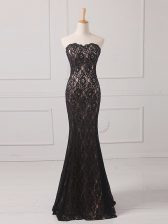 Extravagant Black Sweetheart Zipper Lace Homecoming Dress Sleeveless