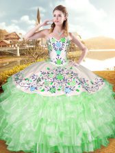 Latest Floor Length Sweet 16 Quinceanera Dress Sweetheart Sleeveless Lace Up