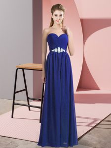 Best Selling Blue Sweetheart Lace Up Beading Evening Dress Sleeveless