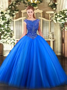 Spectacular Sleeveless Zipper Floor Length Beading and Appliques Ball Gown Prom Dress