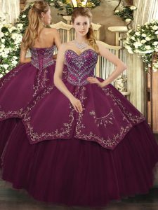  Sleeveless Lace Up Floor Length Beading and Pattern Ball Gown Prom Dress