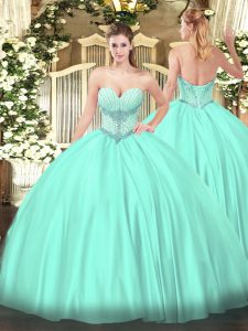 Affordable Ball Gowns Quince Ball Gowns Apple Green Sweetheart Satin Sleeveless Floor Length Lace Up