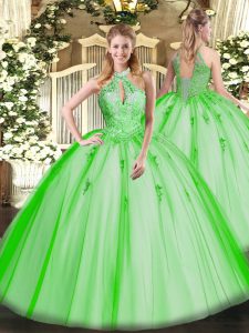 Floor Length Ball Gowns Sleeveless 15th Birthday Dress Lace Up