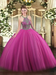 Clearance Sleeveless Beading Lace Up Sweet 16 Quinceanera Dress