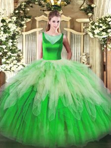  Floor Length Ball Gowns Sleeveless Multi-color Ball Gown Prom Dress Side Zipper