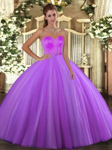  Floor Length Ball Gowns Sleeveless Eggplant Purple Quinceanera Gown Lace Up