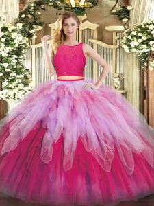 Glamorous Floor Length Ball Gowns Sleeveless Multi-color Sweet 16 Dress Zipper