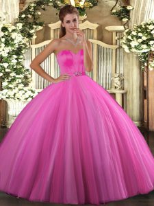 Ideal Sleeveless Beading Lace Up Quinceanera Dresses
