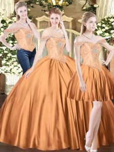 Super Sleeveless Beading Lace Up Quinceanera Gowns