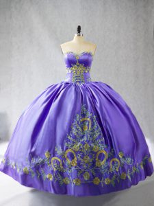 Perfect Floor Length Ball Gowns Sleeveless Purple Sweet 16 Quinceanera Dress Lace Up