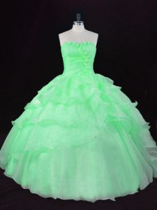  Floor Length Quinceanera Gown Sweetheart Sleeveless Lace Up