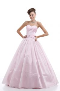 Pretty Pink Sweetheart Lace Up Beading 15 Quinceanera Dress Sleeveless
