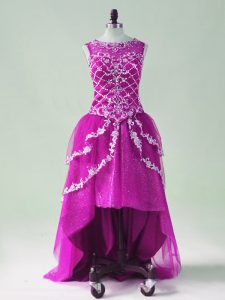Captivating Fuchsia Sleeveless Tulle Zipper for Prom and Party
