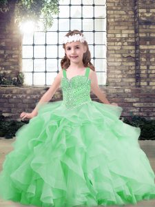 On Sale Sleeveless Tulle Lace Up Little Girls Pageant Dress for Party and Wedding Party