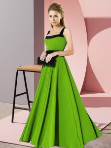 Exceptional Floor Length Dama Dress for Quinceanera Square Sleeveless Zipper
