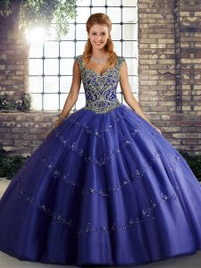  Floor Length Ball Gowns Sleeveless Purple 15 Quinceanera Dress Lace Up