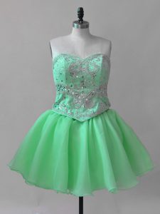 Best Selling Sweetheart Lace Up Beading Prom Party Dress Sleeveless