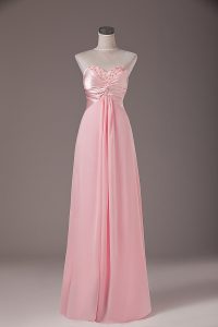  Sleeveless Lace Up Floor Length Beading Homecoming Dress