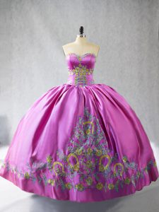 Best Selling Rose Pink 15 Quinceanera Dress Sweet 16 and Quinceanera with Embroidery Sweetheart Sleeveless Lace Up