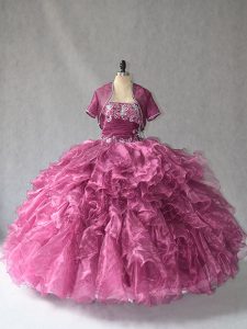  Strapless Sleeveless Lace Up Quinceanera Dresses Burgundy Organza