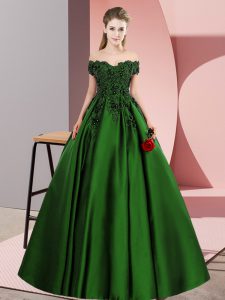 Lovely Green Sleeveless Satin Zipper Quinceanera Dresses for Sweet 16 and Quinceanera