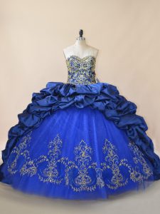  Sleeveless Brush Train Beading Lace Up Quince Ball Gowns