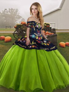 Pretty Sleeveless Tulle Lace Up 15 Quinceanera Dress for Military Ball and Sweet 16 and Quinceanera