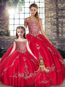  Sleeveless Lace Up Floor Length Beading and Embroidery Vestidos de Quinceanera