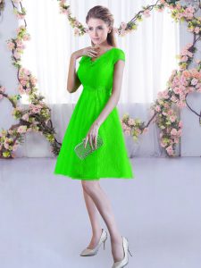 Customized A-line Lace Court Dresses for Sweet 16 Lace Up Lace Cap Sleeves Mini Length