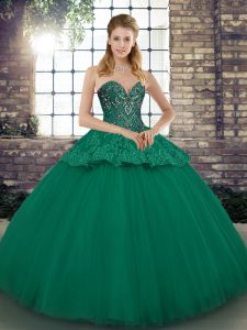  Sleeveless Lace Up Floor Length Beading and Appliques Quinceanera Dresses