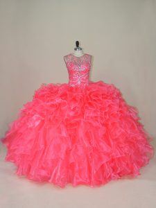  Organza Sleeveless Quinceanera Dresses and Beading and Ruffles