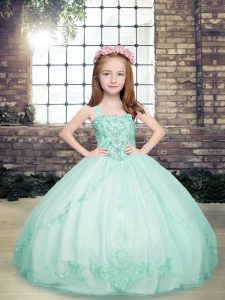 Charming Sleeveless Beading Lace Up Little Girl Pageant Dress