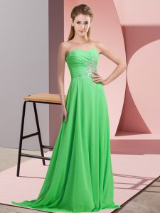 Attractive Floor Length Empire Sleeveless Homecoming Dress Lace Up