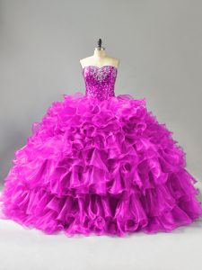 Affordable Floor Length Purple Vestidos de Quinceanera Sweetheart Sleeveless Lace Up
