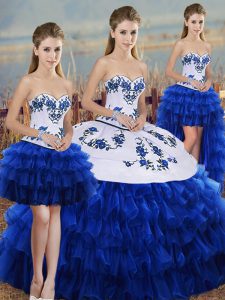 Superior Floor Length Ball Gowns Sleeveless Royal Blue Quinceanera Dress Lace Up