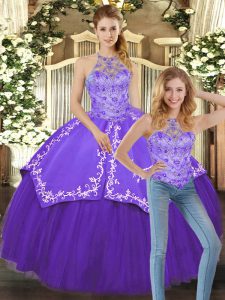 Fabulous Sleeveless Beading and Embroidery Lace Up Sweet 16 Quinceanera Dress