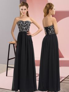 Beautiful Black Sweetheart Neckline Beading Dress for Prom Sleeveless Lace Up