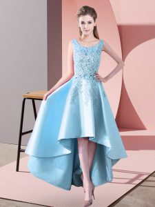  Sleeveless Lace Zipper Dama Dress