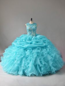 Discount Sleeveless Appliques and Ruffles and Pick Ups Zipper Quinceanera Dresses
