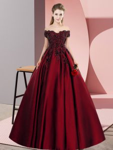 Latest Wine Red Sleeveless Satin Zipper Quinceanera Gowns for Sweet 16 and Quinceanera