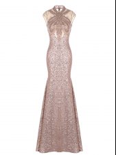 Best Selling Pink Sleeveless Sequined Prom Party Dress for Prom and Party