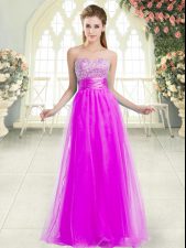 On Sale Sleeveless Beading Lace Up Prom Evening Gown