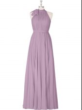  Sleeveless Floor Length Prom Dress and Ruching