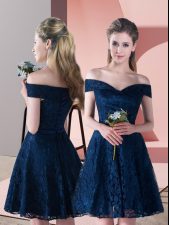 Extravagant Sleeveless Lace Up Mini Length Lace Dress for Prom