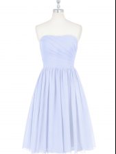 Light Blue Prom Dresses Prom and Party and Military Ball with Ruching and Pleated Strapless Sleeveless Side Zipper