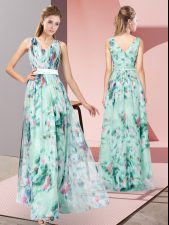  Pattern Evening Dress Multi-color Zipper Sleeveless Floor Length