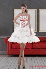 2015 Summer Impressive Strapless Prom Dresses with Embroidery and Ruffle layers XFNAO415TZBFOR
