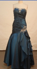 Beautiful A-line Sweetheart Floor-length Prom Dresses Appliques with Beading Style FA-Z-00147