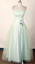 Cute A-line Strapless Floor-length Apple Green Prom Dress LHJ42806